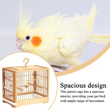 Транспортний клітка для птахів Vogel Reisekäfig: розкладний вольєр для папуг та синиць, з висувною шухлядою та іграшками, зелений (L 32 x B 25 x H 13 см)