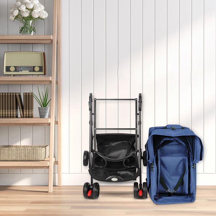 Дитяча візок для тварин, складаний бугі для собак/кішок, сірий, 50 x 70 x 95 см