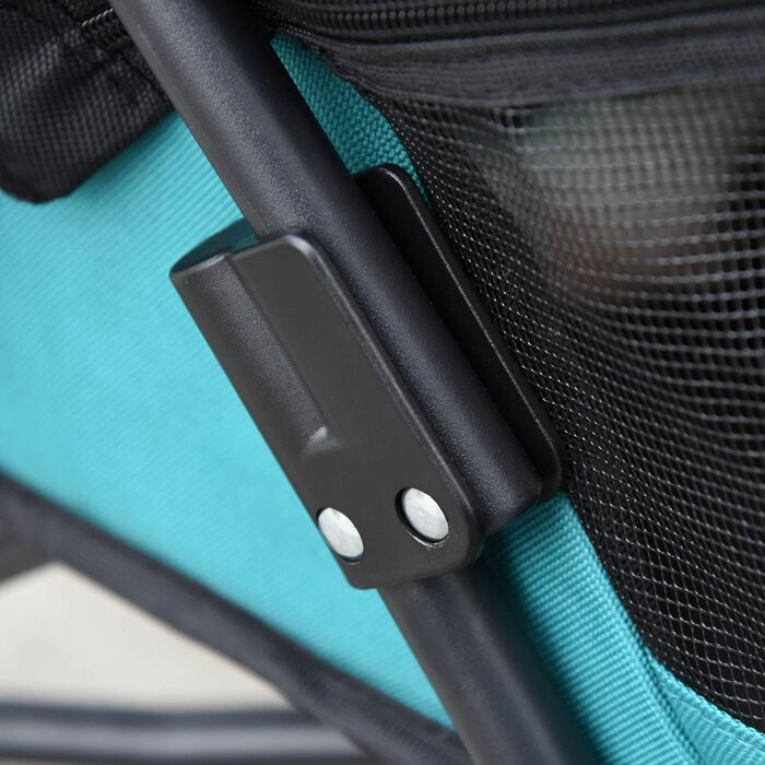 Візок для собак PawHut, зелений, складаний, з поворотними колесами та гальмом EVA, 65x42x94 см