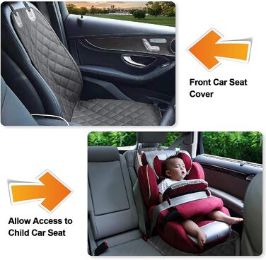 Чохол на переднє сидіння для собак, міцний, з ременем безпеки, водовідштовхуючий, з боковими клапанами, для авто, вантажівок, SUV