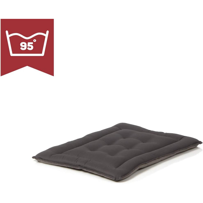 Підстилка для собак Wallace & Jones: м'яка, миється до 95°C, 75 x 55 см, сіра