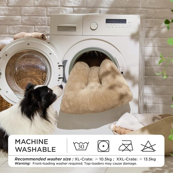 Кілт для собак BEDSURE XL - великий, з антиковзним дном, для собак великих порід, 104x69x8 см (89x58x8 см), верблюжий колір