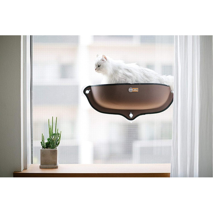 Лежак на вікно для котів K&H PET PRODUCTS EZ Mount, 27x11x6 см, бежевий