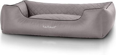 Крісло-ліжко для собак Milan XXL, штучна шкіра, 120 x 85 см, сірий колір, миється