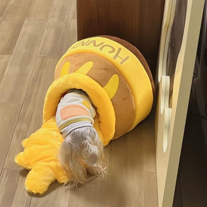 Квіткове ліжко для котів, затишна печеринка, ліжко-гніздо для кошенят, ліжко-гніздо для котів у формі меду, для маленьких котиків