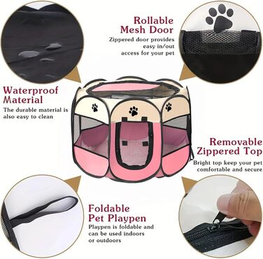 Клітка-вигул для цуценят та котів, сіра, SAC2409035