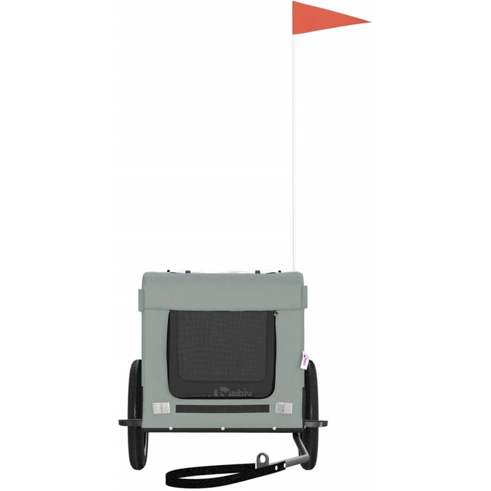 Причіп для велосипеда ZEYUAN для собак сірий та чорний, оксфордська тканина та залізо