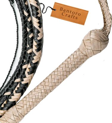 БантОро: Кенгуряча плеть з натуральної шкіри, 16 косичок, 2.4 м, для кінного спорту