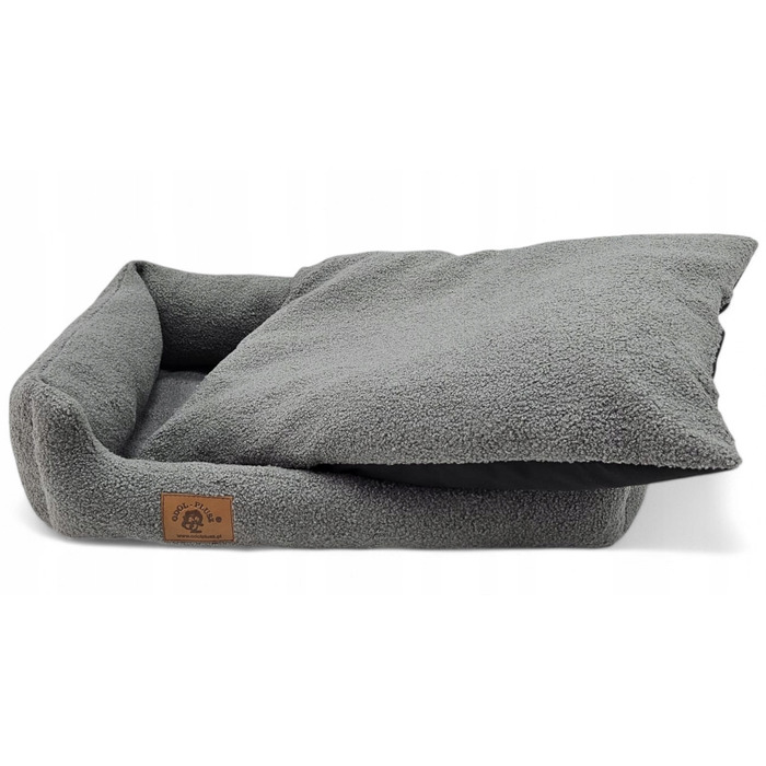 Плюшевий диван для собак Odol, сірий, 70 x 60 см
