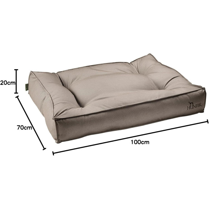 Ліжко для собак HUNTER Lancaster, стегане, з візерунком, м'яко стьобане, коричневе, розмір 70x100 см