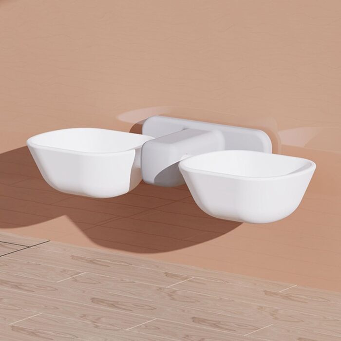 Набір мисок для котів з кріпленням на стіну, підняті миски, міцні, з присосками, для корму та води