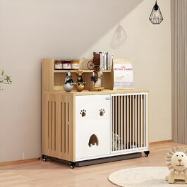 Клітка для собак Ageroul, меблевого стилю, 63,5 см, з висувним піддоном та роликами