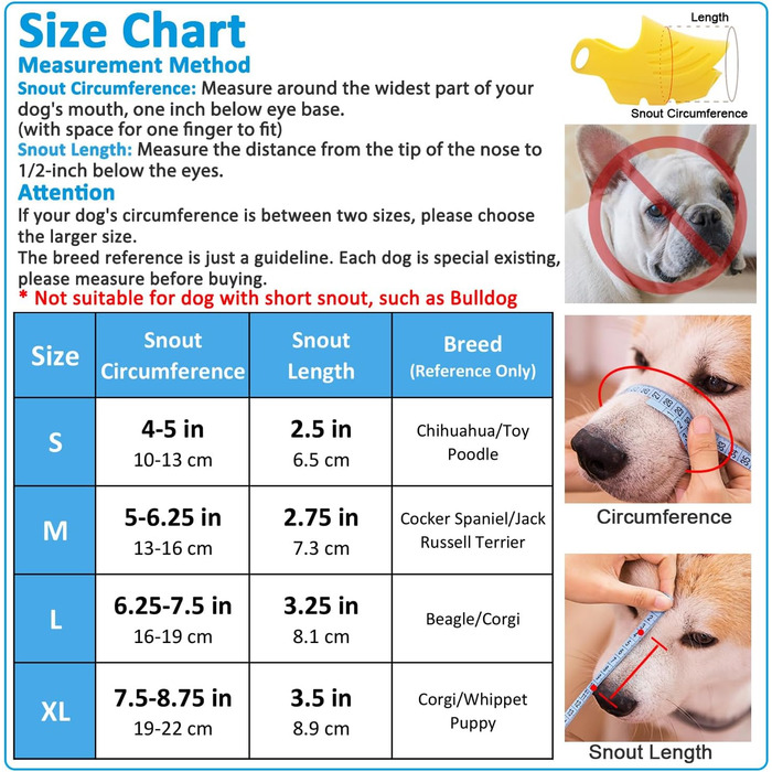 Нашийник-намордник для собак, м'який силіконовий, у вигляді гусені, жовтий, розмір S