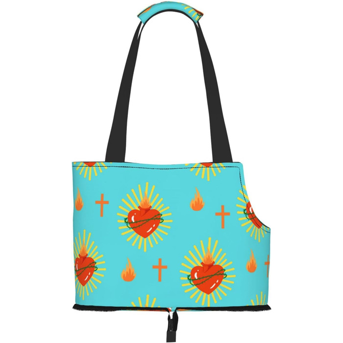 Транспортна сумка-переноска для котів та собак, складна, для подорожей (Love)