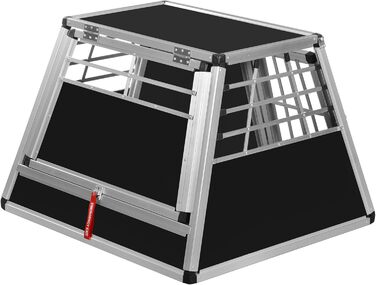 Транспортна переноска для собак Transportbox N23, алюмінієва, 82x90x63 см, з перегородкою та аварійним виходом