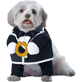 Костюм для собаки, нареченого, чорний/білий, розмір Small