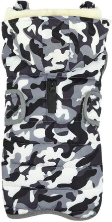 Теплий зимовий одяг для собак: тепла куртка з капюшоном для маленьких, середніх та великих собак (XL, 60-75 см)