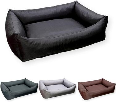 Водонепроникне собаче ліжко 4L Textil Koko для великих собак, корзина, знімний та пральний чохол, чорний (100x80 см)