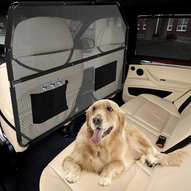 Сітка-перегородка для собак в авто, 127 см, для заднього сидіння та багажника, металевий каркас, сітка, універсальна, для позашляховиків та вантажівок