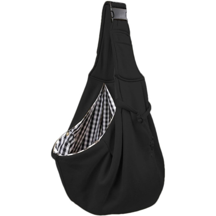 Транспортер для домашніх тварин, сумка-переноска для собак та котів з регульованим ременем, чорний | Сумка-переноска для маленьких тварин, для подорожей та прогулянок на вулиці