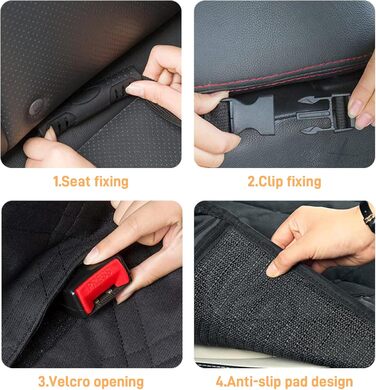 Захист для заднього сидіння автомобіля від собак: водовідштовхувальний, антицарапинний, з боковими захистами та оглядовим вікном