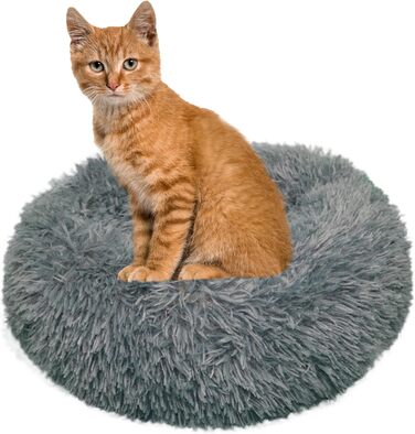 DEFACTO Лежанка для собак, м'який лежак для тварин, лежанка-кошик з високими бортиками, неслизьке дно, розмір 3XL (120x120 см), антрацит