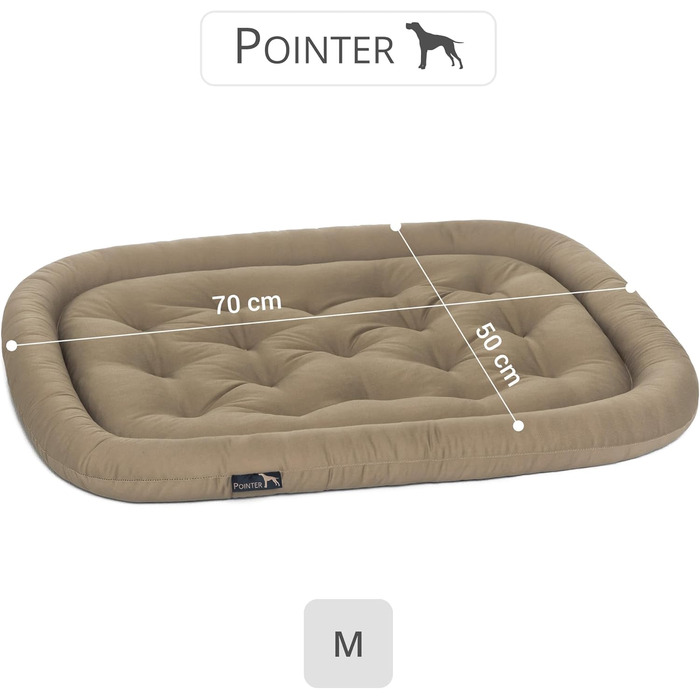 Ортопедична подушка для собак середніх порід, 90x60 см - лежанка для собак, миється до 95°C, без запаху, міцна, для дому та вулиці, Made in Germany (M - 70x50 см, золотисто-коричневий)