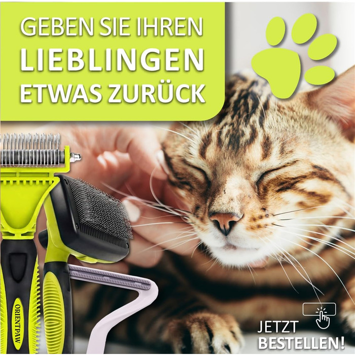 Набір для догляду за котами Orientpaw® Profi (3 шт.) – щітки для масажу та видалення підшерстка. Підходять для коротко- та довгошерстих котів. 100% комфорт та гігієна. Натуральні матеріали.