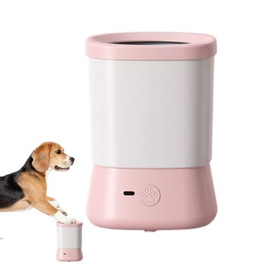 Миска для миття лап собак Eventerde - 2 швидкості, проти бризок, для догляду вдома, у подорожах, на кемпінгу, під час прогулянок (Рожева)