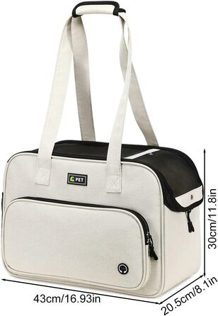 Транспортна сумка для собак - м'яка переноска з великими кишенями, вентильована переноска для тварин для подорожей, прогулянок, пікніків, поїздок на авто