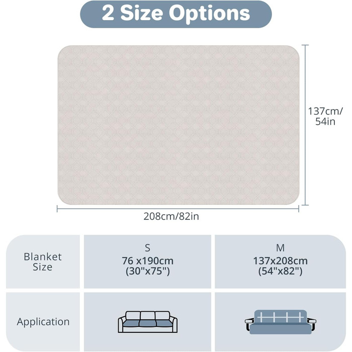 Водонепроникний килимок для собак, антиковзаюча підстилка для собак, захист дивану та ліжка, міцна підстилка для котів, підстилка для дивану, ліжка, авто, у дорогу, 137x208 см, кремовий
