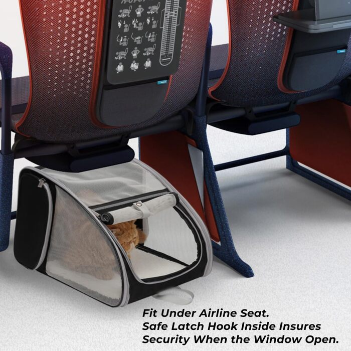 Рюкзак для собак та котів Lollimeow: дихаюча сітка, схвалено авіаперевізниками, для подорожей та прогулянок