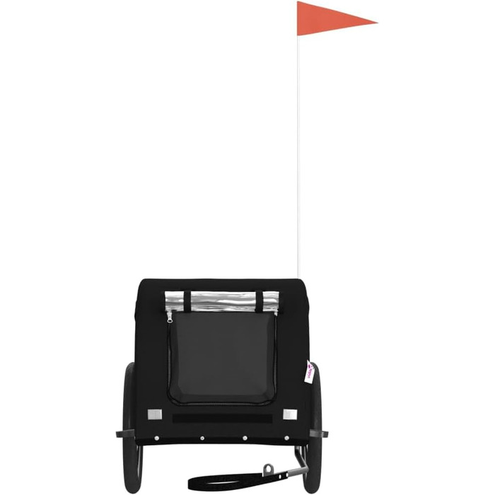 Причіп для велосипеда, переноска для собак, чорний, Oxford-тканина та метал, 94003