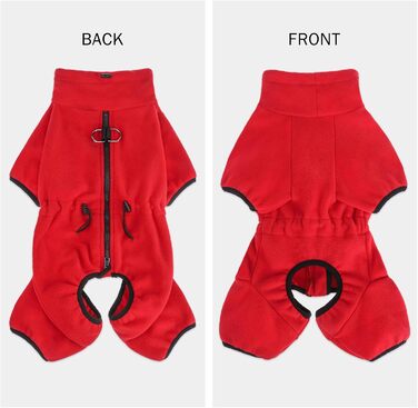 Зимовий теплий одяг для собак SCENEREAL: флісовий пуловер з інтегрованим шлейкою, тепла куртка з ролетним коміром для маленьких та великих собак