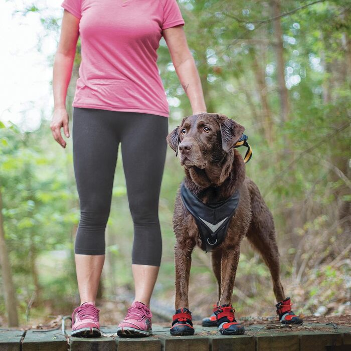 Взуття для собак Kurgo Blaze Cross - захист лап на всі сезони - водонепроникне, світловідбиваюче, неслизьке - 2 шт. - Сірий – S