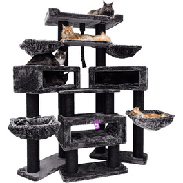 Дряпка для котів Petrebels Maine Coon XXL Alley 200 см, преміум, для великих котів, чорна