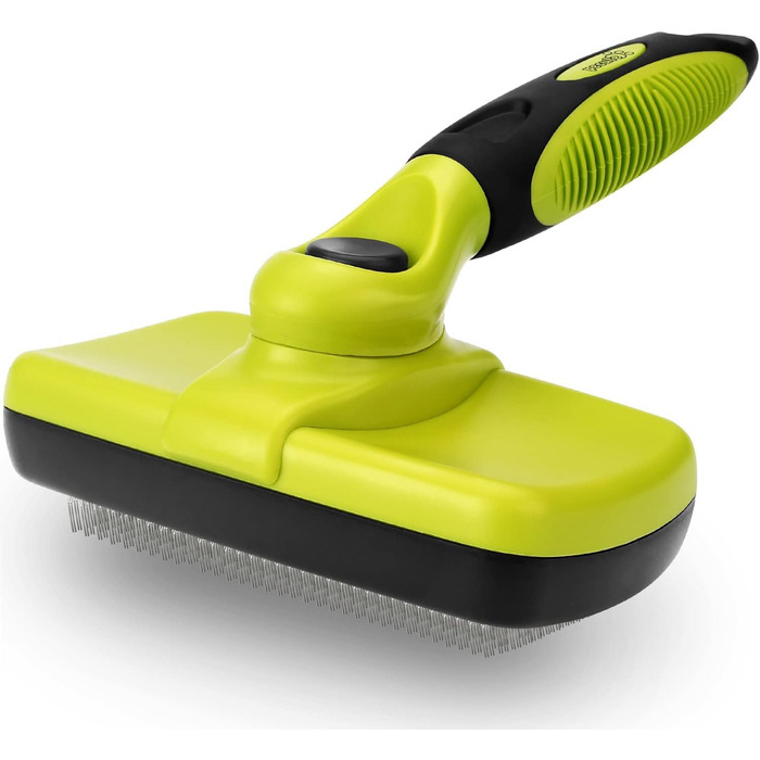 Щітка для собак з довгим волоссям Pecute, щітка для котів, щітка для домашніх тварин, самоочисна висмикувана щітка, класична модель L