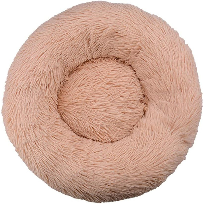 Кругле ліжко для собак та котів Chickw11, тепле м'яке ліжко-подушка Donut, миється, неслизьке, для маленьких, середніх та великих собак (110см, світло-персиковий)