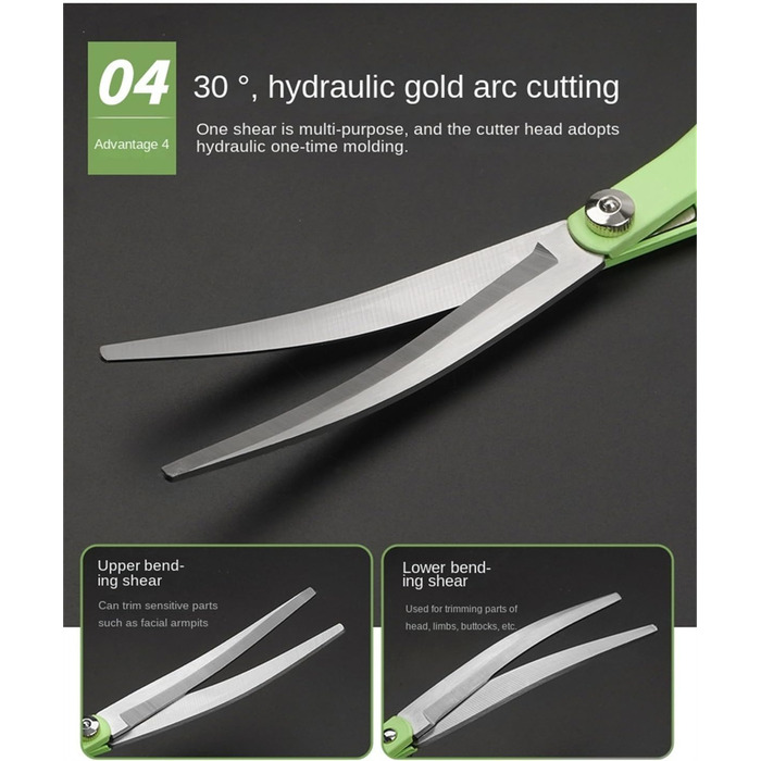 Набір для стрижки собак: 4 інструменти (пряма, вигнута, проріджуюча), шкіряна сумка. Підходить для тіла, морди, вух, хвоста.