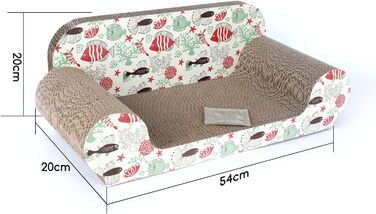 Nobleza - когтеточка для котів з котячою м'ятою, ігрова зона, картридж, 56 x 26 x 20 см