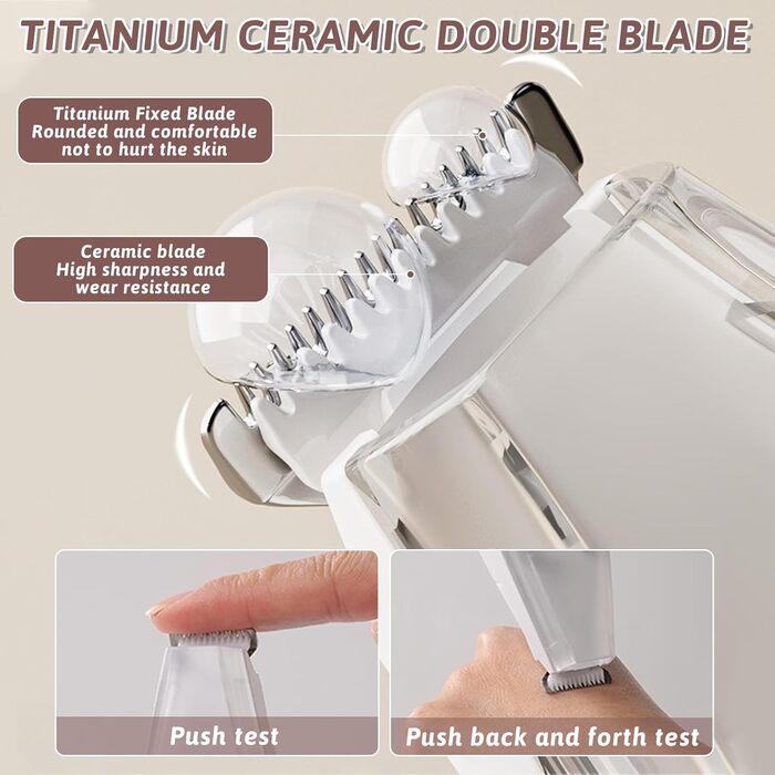 Професійний триммер для собак з пилососом та LED-підсвічуванням. Триммер для догляду за лапами, вухами, обличчям собак та котів (білий)