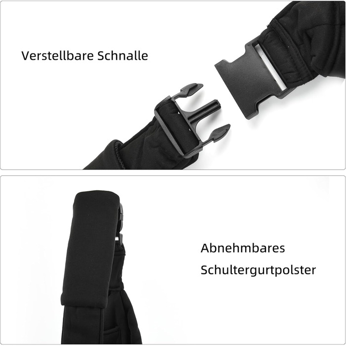 Сумка-переноска для собак Valleycomfy Tragetuch - чорна, до 7 кг