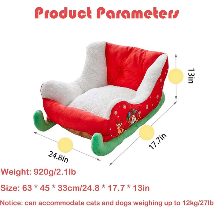 Ліжко для собак на Різдво: зручне ліжко-сани для домашнього улюбленця