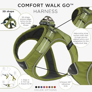 Шлея для собак DOG Copenhagen Comfort Walk Go, мисливсько-зелена, розмір M
