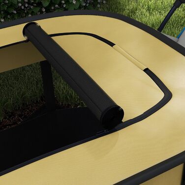 Клітка для собак PawHut, переносний вольєр для тварин, 114 x 89 x 59 см (Жовтий)