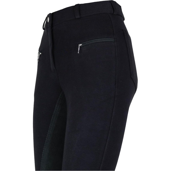 Штани для верхової їзди жіночі RL24 BASICLINE Vollbesatz, чорні
