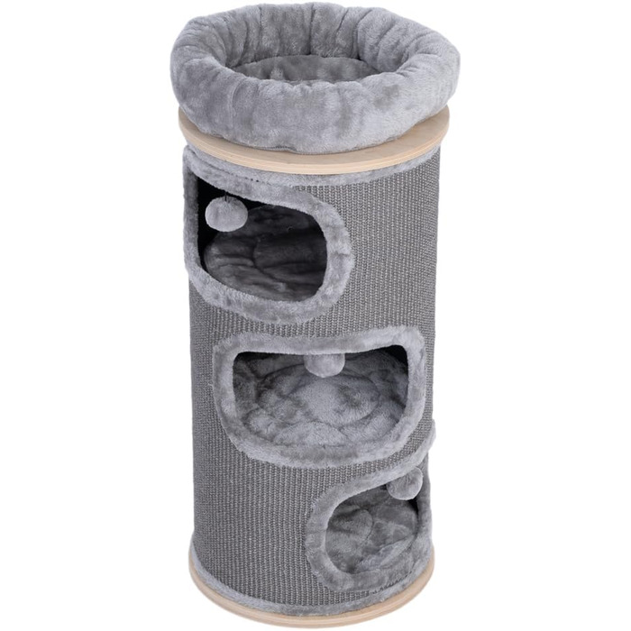 Дряпка для котів Natural Paradise Primrose | Стабільна дряпка з міцного сизалю | Сірий колір (XXL, 110 см)