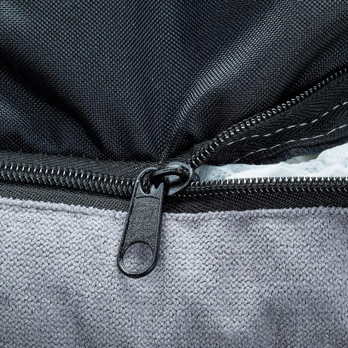 Крісло-ліжко для собак Tagträumer Joy, сіре, 60x50x18 см, м'яке, ергономічне, для маленьких собак, знімний чохол з короткого хутра