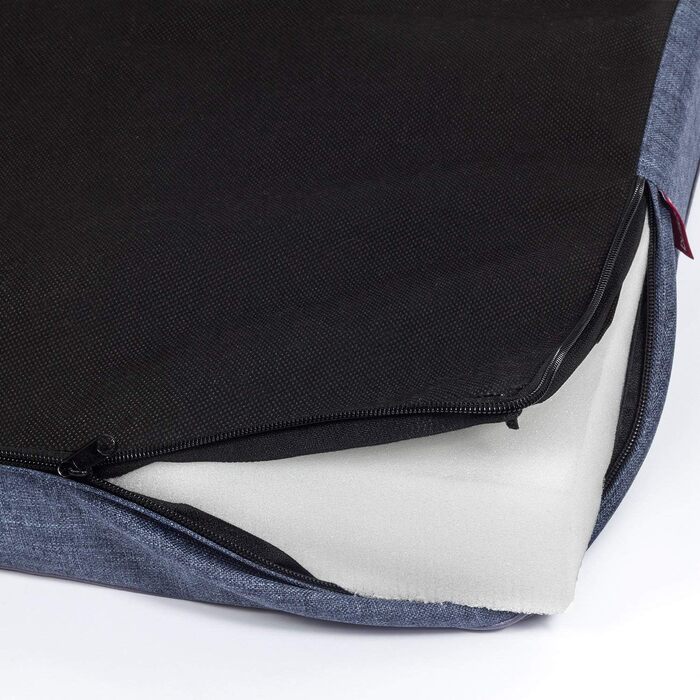 Матрац для собак | 100 x 75 x 6 см | Собаче ліжко, подушка, матрац для великих та маленьких собак | Codura, зручний, стильний, можна прати | Колір: блакитний