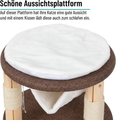 Котячий будиночок VOSS.PET Milo 70см - преміум когтеточка з платформою, гамаком та печерею